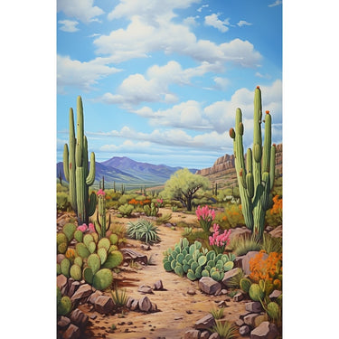 canvas of Cactus Plants